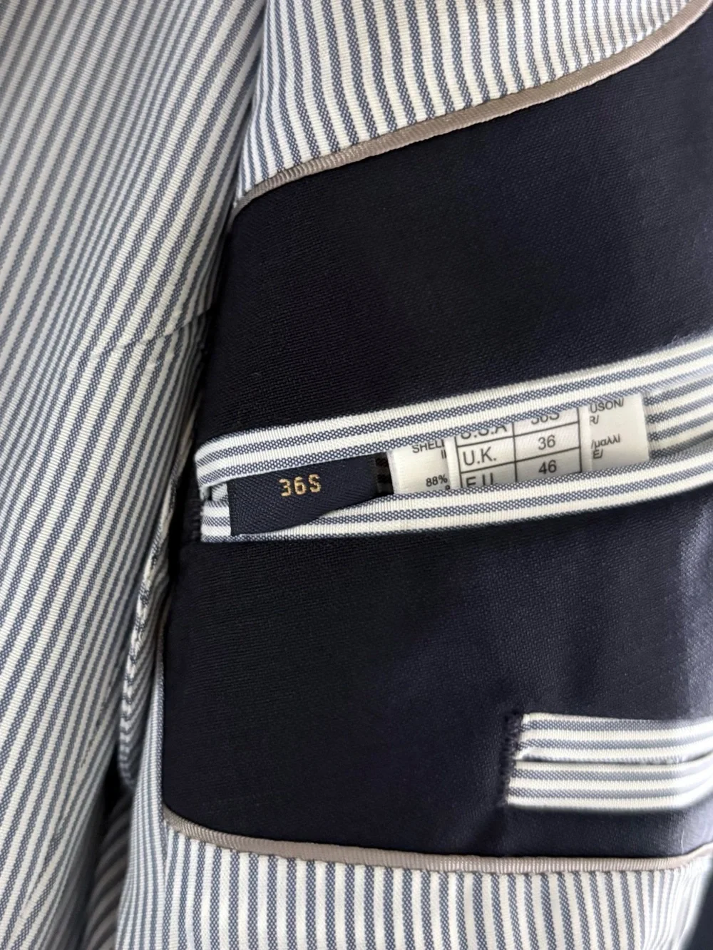 BROOKS BROTHERS Explorer Madison Fit Navy Blue 2 Button Blazer Suit | 36 Short